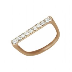 Cradle Pave Ring - Rose Gold