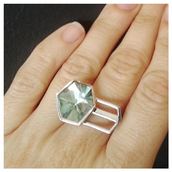 Custom Ring with Aquamarine