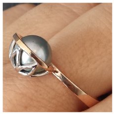 Custom Ring with Tahitian Pearl