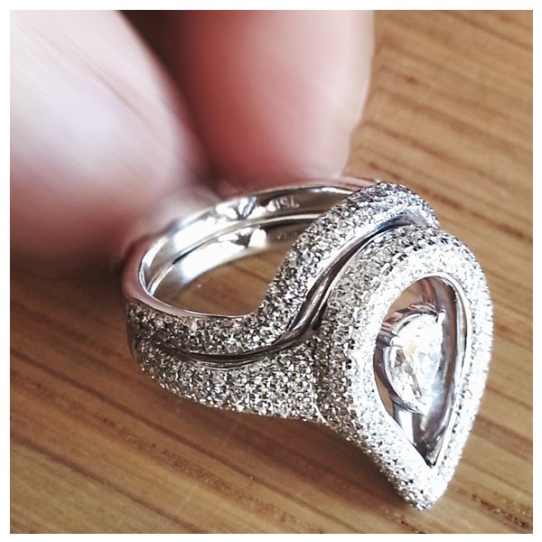 Custom Diamond Engagement Ring and Wedder