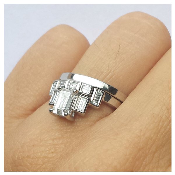 Custom Diamond Engagement Ring and wedder