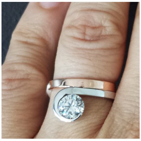 Rose and White Gold Custom Engagement Ring in