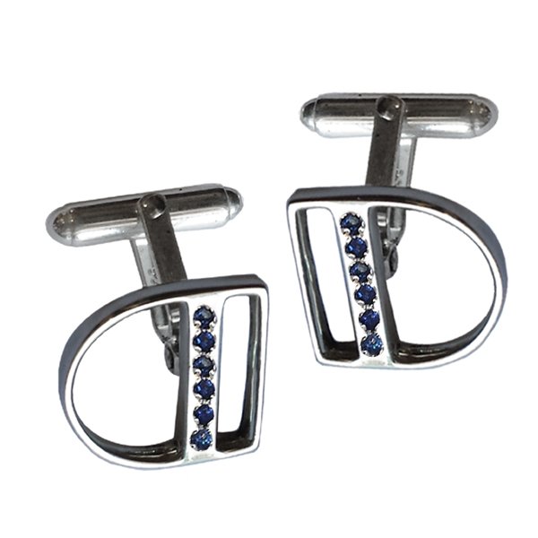 Liberty Cufflinks with Blue Sapphires