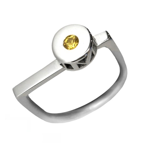 2018 Milestone Ring  - Sterling Silver - Yellow Sapphire