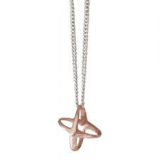 Mini Shadow Pendant - Rose Gold and Silver