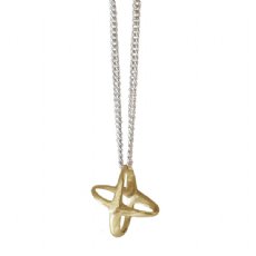 Mini Shadow Pendant - Yellow Gold and Silver