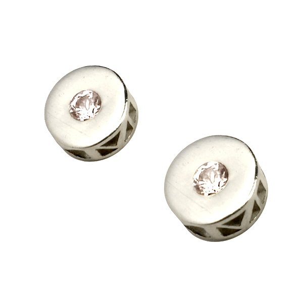 Milestone Earrings  - Sterling Silver - Diamond