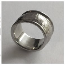 Custom Hammered Wedding Ring