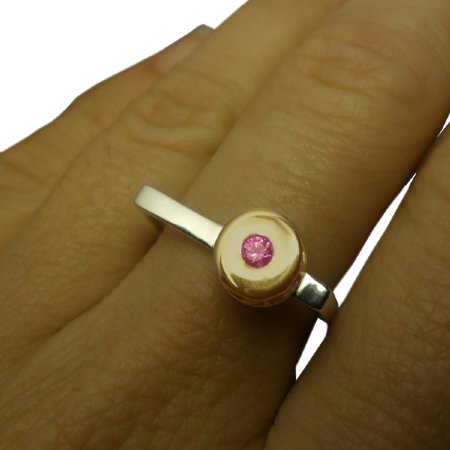 2018 Milestone Ring  - Two Tone Gold - Pink Sapphire