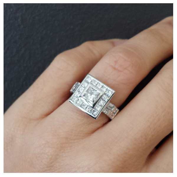 Custom Engagement Princess Diamond ring