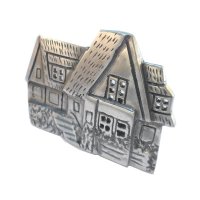 Custom Silver House Brooch