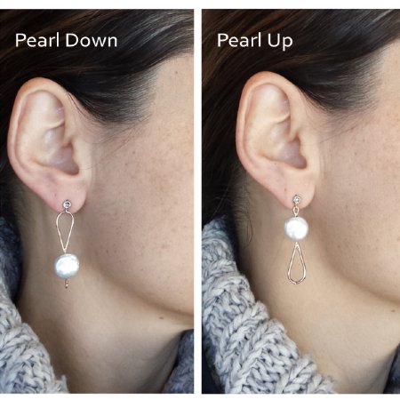 Wisdom Pearl Earrings - Rose Gold