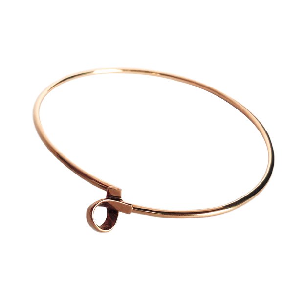 Woven Bangle in Rose Gold